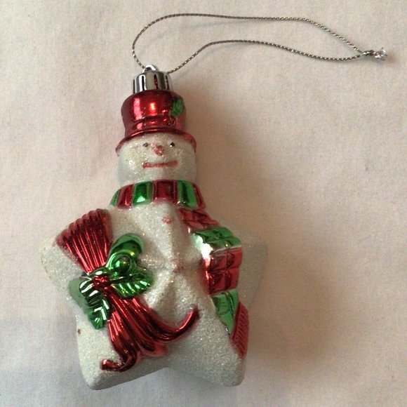 Happy Snowmen Set of three ornaments - Picture 7 of 8